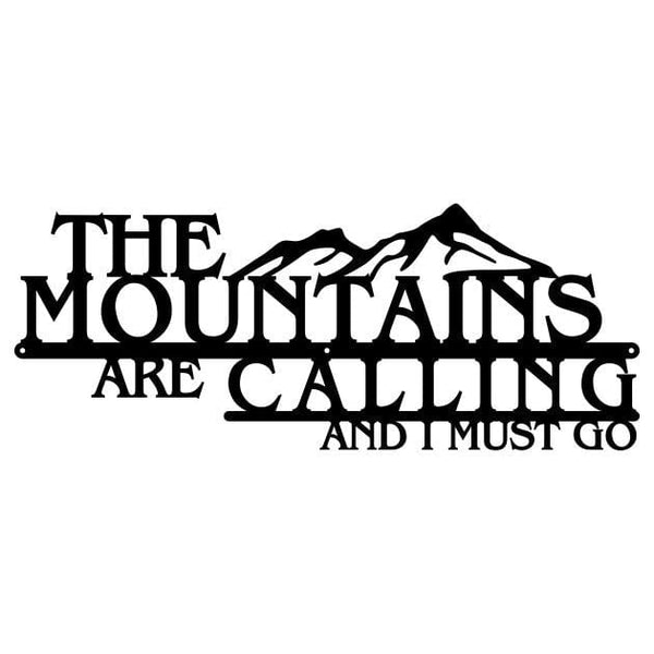 The Mountains are Calling Metal Wall Art, Wall Art Mountains, Wall Hangings, Mountain Wall Decor, Above Bed Decor, Home Decor Wall Art