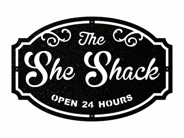 She Shack Metal Sign, Woman Cave Sign Metal Wall Art, Laser Cut Metal Sign, Decorative Wall Art, Housewarming Gift