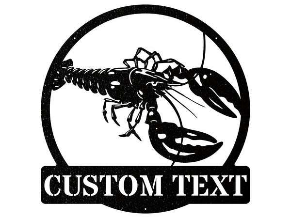 Lobster Wall Art Custom Metal Sign, Personalized Lobster Metal Wall Art, Above Bed Custom Wall Decor, Modern Metal Artwork