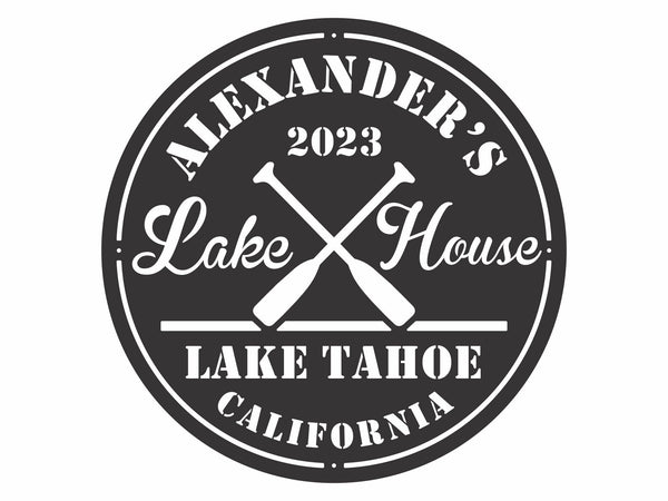 Personalized Lake House Sign Metal Wall Art, Lake House Decor Outdoor Wall Art, Lake House Wall Art, Metal Sign, Housewarming Gift