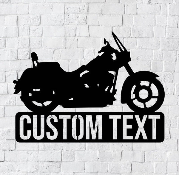 Personalized Metal Motorcycle Sign / Motor Cycle Wall Decor / Motorcycle Metal Wall Decor / Bike Decor / Personalized Home Decor / Wall Art