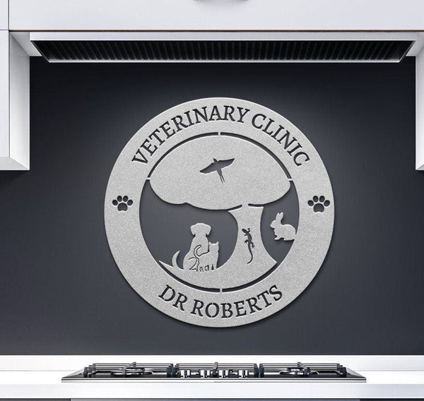 Veterinary Clinic Metal Sign, Custom Veterinarian Sign, Veterinary Gift, Personalized Vet Gift, Veterinary Art, Gift For Veterinarian