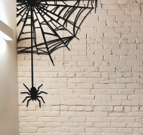 Spider Web Metal Sign,Halloween Gift ,Halloween Door Decor, Spider Halloween Decor ,Spider wall art, Door Hanger, Halloween Wall Art,Cobweb