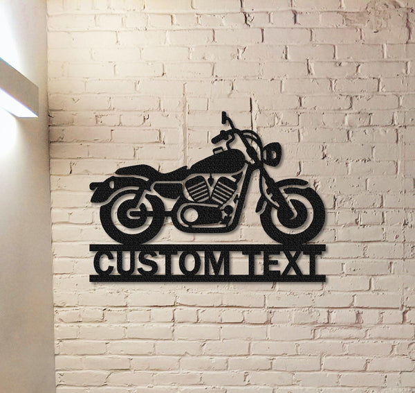 Personalized Motorcycle Metal Sign, Custom Motorcross Metal Art, Metal Garage Sign, Men Cave Sign, Fathers Day Gift, Motor Bike Gift, Biker Name