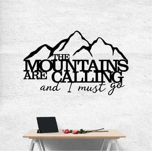 The Mountains Are Calling Metal Wall Art / Metal Wall Decor / Mountains Wall Decor / Home Decor / Mountain Home Decor / Metal Wall Art