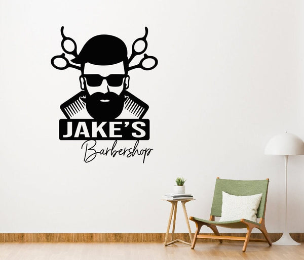 Personalized Barbershop Metal Name Sign / Barber Shop Metal Wall Decor / Barber Metal Name Sign / Personalized barber decor