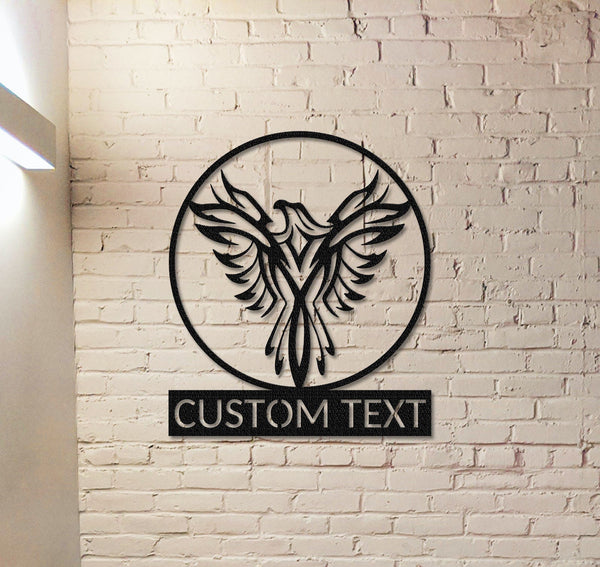 Phoenix Metal Sign, Custom Phoenix Wall Art, Personalized Phoenix Wall Decor, Phoenix Monogram, Phoenix Decoration, Indoor decor, Room Decoration