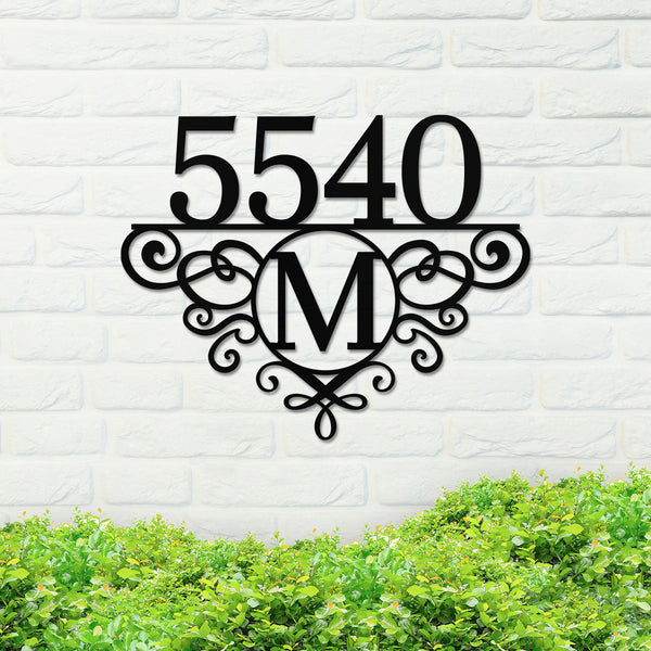 Metal Address Sign, Custom Address Sign, Metal Monogram Sign, Monogrammed Address Sign, Metal Monogrammed Sign, Custom Metal Sign