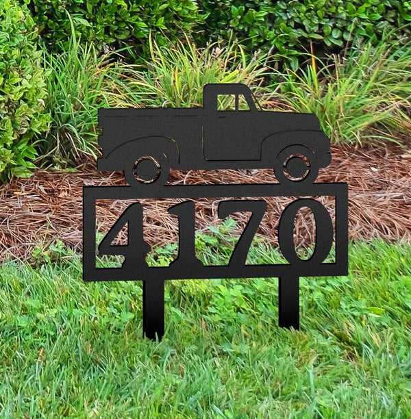 Personalized Metal Address Sign, Modern Address Sign, Realtor Gift Idea, Address Sign with Stakes, Staked Address, Address Sign for Lawn