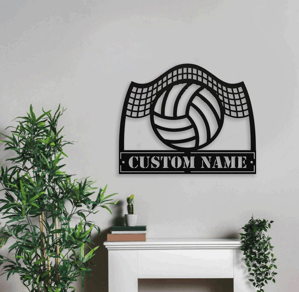 Custom Volleyball Metal Sign - Personalized Wall Art For Room Decoration, Custom Volleyball Player Name Sign Decor, Sport Wall Hanging.