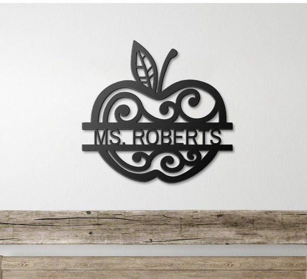 Personalized Teacher Metal Sign, Teacher Gift, Metal Teacher Sign, Custom Teacher Name Sign, Teacher Metal Wall Art, Gift For Teacher