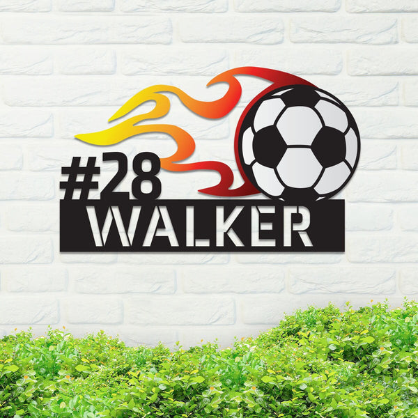 Metal Soccer Sign, Custom Metal Sign, Metal Name Sign, Soccer Name Sign, Custom Name Sign, Personalized Sign, Home Decor