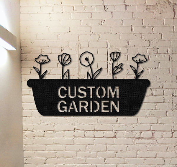 Personalized Garden Sign name,Custom Garden Wall Art,Garden Metal Sign,Garden Decor,Outdoor Decor,Yard Decor,Granny Garden Sign,Mothers Day