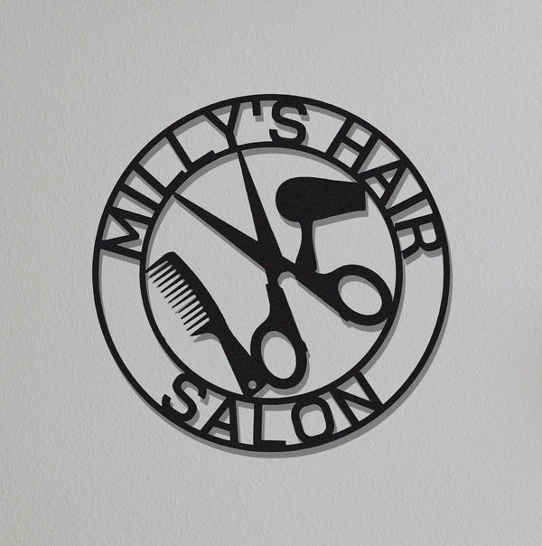 Custom Salon Sign Name,Personalized Hair Salon Sign,Hairstyle Sign,Hair Salon Decor,Hairstylist Gift,Beauty Salon Decor,Work Shop Decor1