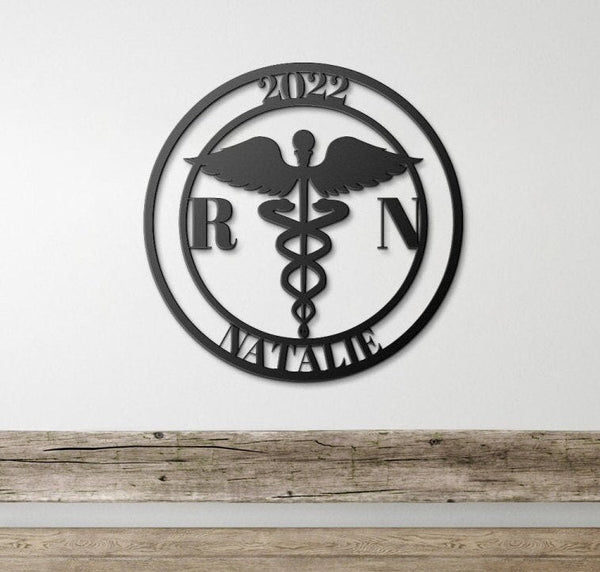 Registered Nurse Metal Sign, Graduation Gift For Nurse, Custom Metal Nurse Sign, Graduate Nurse Gift, Nurse Metal Wall Art, Male Nurse Gift