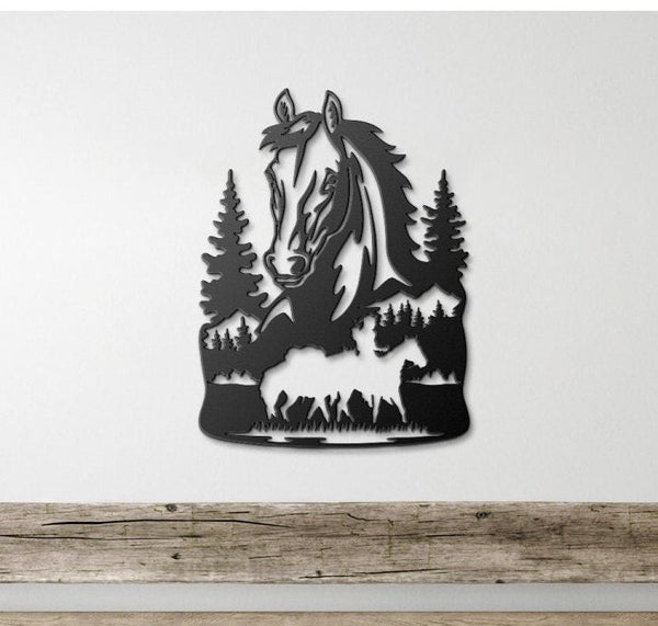 Metal Horse Wall Art, Large Metal Sign, Horse Art, Horse Wall Art Black, Horse Owner Gift, Horse Lover Gifts, Horse Metal Decor