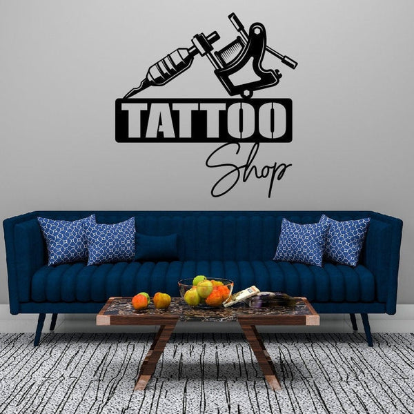 Tattoo Metal Name Sign / Tattoo Shop Metal Wall Decor / Personalized Home Decor / Tattoo Metal Wall Art