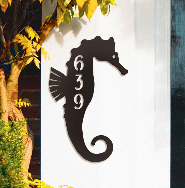 Metal Address Sign, Custom Address Sign, Sea Horse Address Sign, Address Sign, Address Numbers, Personal Address Sign, House Number Sign