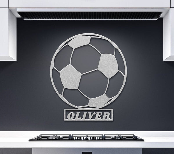 Soccer Ball Wall Art, Custom Soccer Ball Sign, Personalized Soccer Metal Sign, Football Metal Sign, Sports Wall Decor, Football Ornament