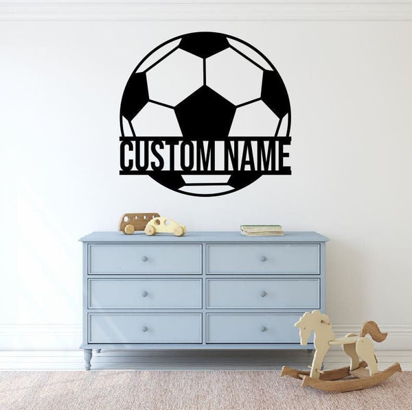 Personalized Soccer Metal Sign, Soccer Metal Sign, Children Soccer Metal Sign, Custom Soccer Sign, Custom Soccer Plaque Home Decor