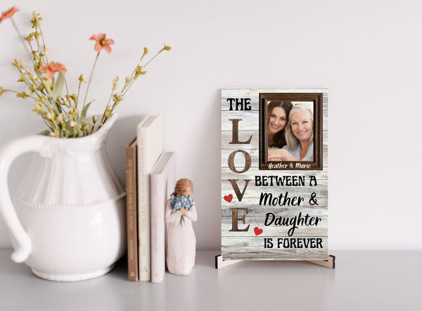 Mother's Day Gift For Mom, Custom Wood Sign, Mom Birthday Gift , Mom Wooden Sign, Photo Wood Sign, Wooden Photo Print, Gift From Daughter