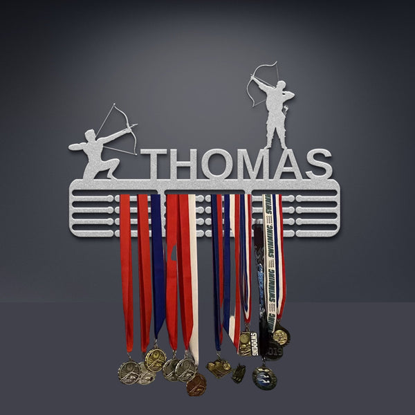 Personalized Achery Medal Hanger, Medal Display, Archery Ornament, Medal Holder For Kids, Sports Medal Rack, Sports Metal Sign,