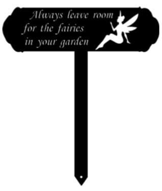 Metal Fairy Garden sign