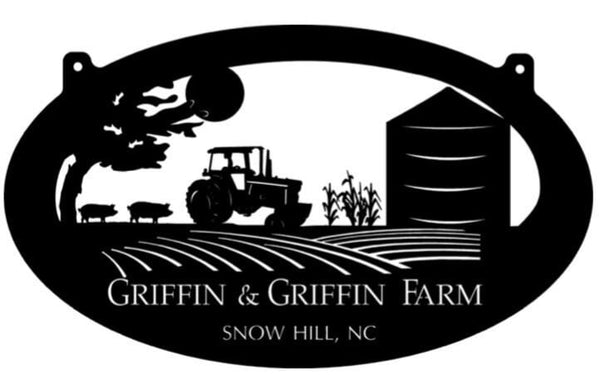 Metal Hog farm sign, GRAIN BIN Soybean Pig Farm Metal Sign