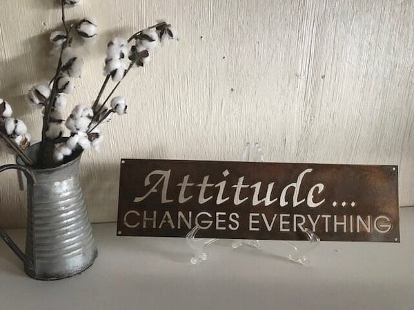 Metal plaque Gratitude Changes Everything