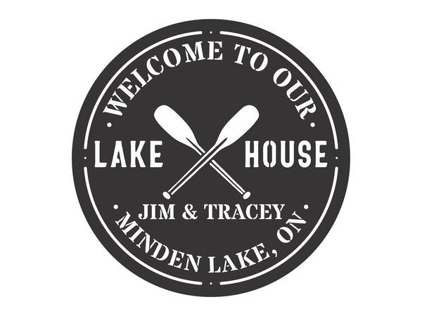 Personalized Lake House Wall Art | Custom Name Metal Wall Art | Rustic Home Decor | Cabin Wall Hanging | Lake House Sign