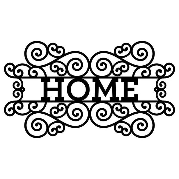 Home Sign Metal Wall Art, Laser Cut Home Decor Wall Art, Farmhouse Outdoor Sign, Front Door Sign, Black Metal Sign For Home