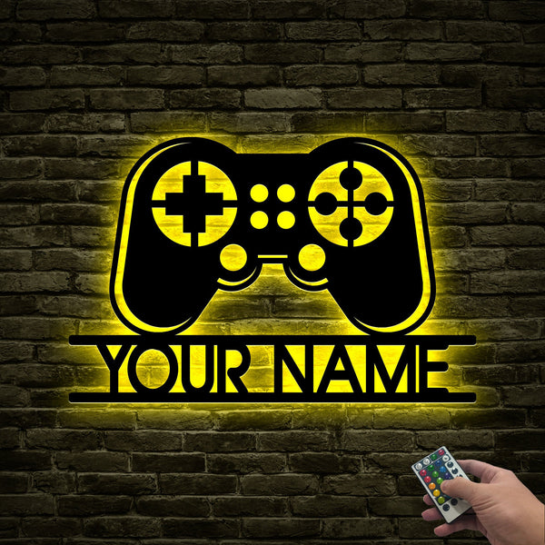 Personalized Game Room Sign With Lights, Custom Gamer Sign, Gaming Room Decor, Video Game Home Decor, Gift For Gamer, Boyfriend Gifts