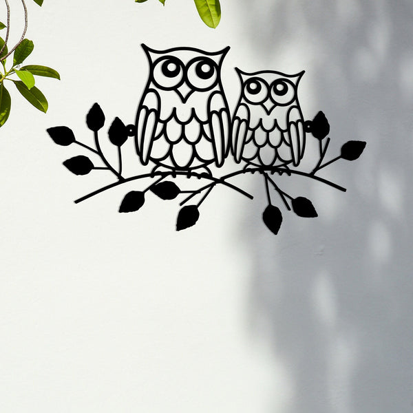 Owl Couple Metal Sign, Living Room Metal Wall Art, Housewarming Gift, Gift For Couple, Anniversary Gift, Best Decoration Ever