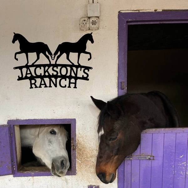 Handmade Custom Horse Metal LED Wall Sign-Personalized Horse Metal Wall Art-Horse Metal Wall Decor-Housewarming Gifts-LED Signs-Ranch Sign