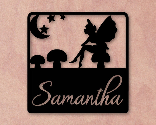 Custom Metal Fairy Sign, girls room, fairy sign, Fall Decor, metal sign, wall Decor, name sign, Gift for her, personalized name, kid's room