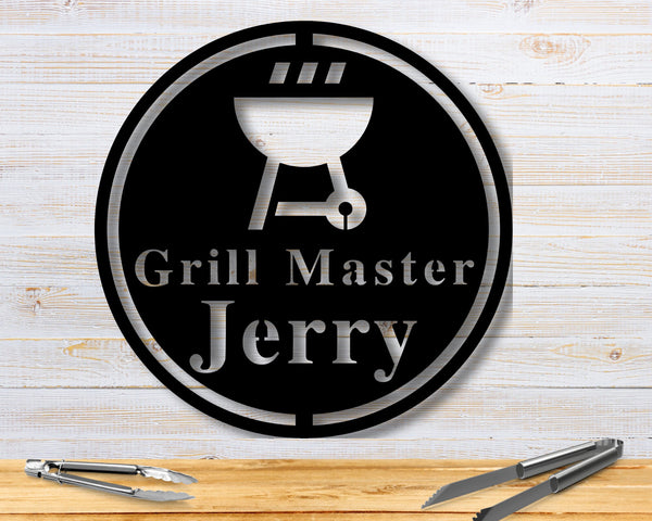 Personalized Metal BBQ Sign, Outdoor Sign, Indoor, BBQ Grill Sign, Outdoor Kitchen Metal Signs, Personalized Grill Sign, BBQ Party Decor