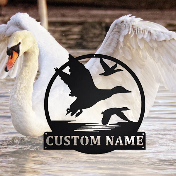 Custom Metal Duck Sign, Farm Duck Metal Sign, Custom Indoor Outdoor Duck Farm Sign, Custom Fly Duck Sign, Home Decor