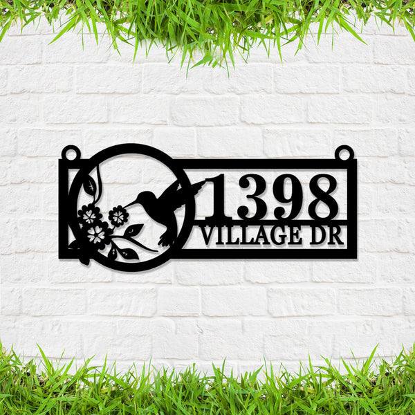 Customized garden art decoration, hanging address metal sign, personalized address number door number, house address number, LED sign