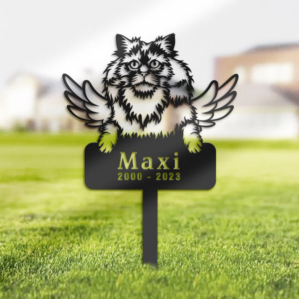 Personalized Selkirk rex Cat Memorial Stake, Metal Stake, Sympathy Sign, Pet Grave Marker, Remembrance Stake