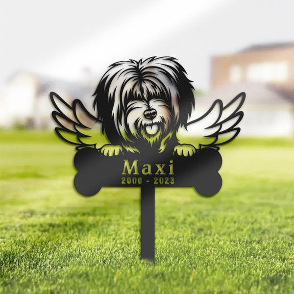 Personalized Tibetan Terrier Dog Memorial Stake, Metal Stake, Sympathy Sign, Pet Grave Marker, Remembrance Stake