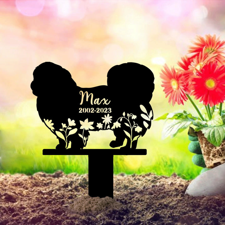 Personalized Dog Memorial Stake, Metal Stake, Pekingese Stake, Sympathy Sign, Pet Grave Marker, Remembrance Stake, Pekingese Loss