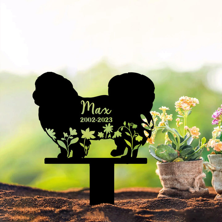 Personalized Dog Memorial Stake, Metal Stake, Pekingese Stake, Sympathy Sign, Pet Grave Marker, Remembrance Stake, Pekingese Loss