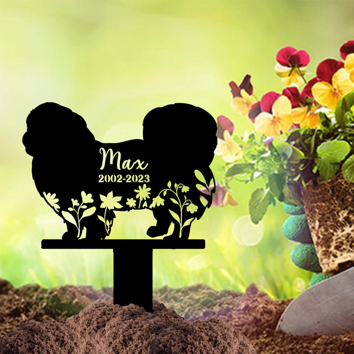 Personalized Dog Memorial Stake, Metal Stake, Pekingese Stake, Sympathy Sign, Pet Grave Marker, Remembrance Stake, Pekingese Loss