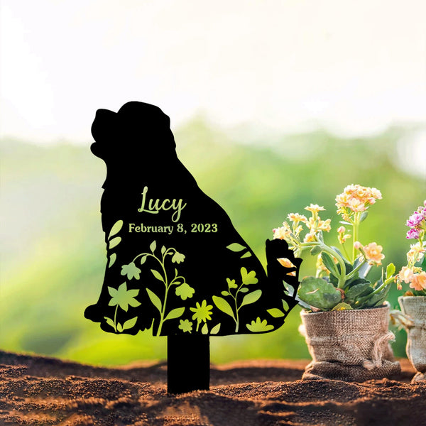 Personalized Dog Memorial Stake, Metal Stake, Newfoundlands Dog, Sympathy Sign, Pet Grave Marker, Remembrance Stake, Newfoundlands Stake
