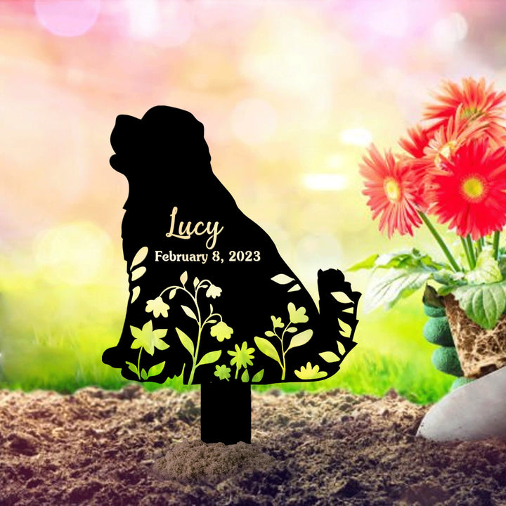 Personalized Dog Memorial Stake, Metal Stake, Newfoundlands Dog, Sympathy Sign, Pet Grave Marker, Remembrance Stake, Newfoundlands Stake
