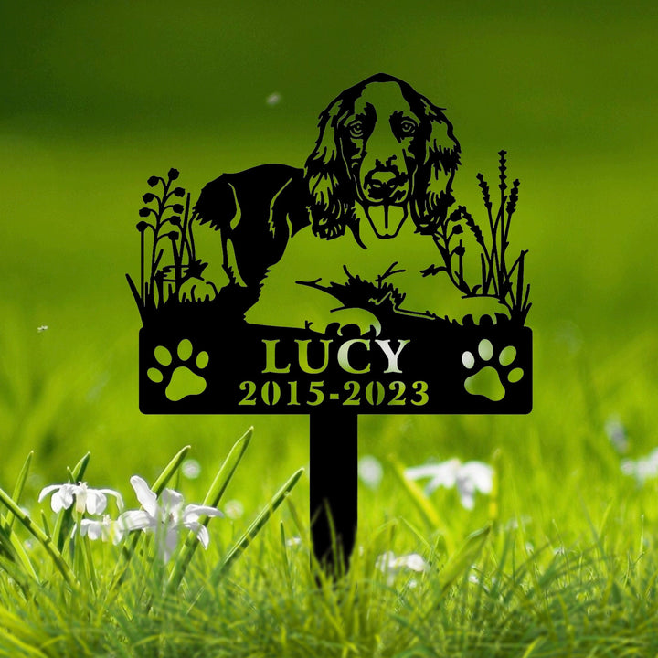 English Springer Spaniels Dog Sign Dog Memorial Stake, Metal Stake, Sympathy Sign, Pet Grave Marker, Remembrance Stake, Pet Memorial Gifts
