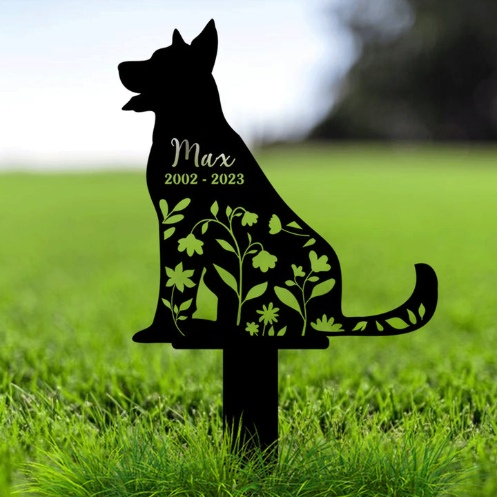 Personalized Dog Memorial Stake, Metal Stake, Beaucerons Stake, Sympathy Sign, Pet Grave Marker, Remembrance Stake, Beaucerons Loss