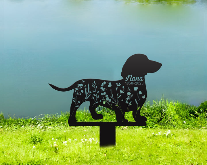 Custom Dog Memorial Stake, Metal Stake, Personalized Memorial Dog Metal Sign, Sympathy Sign, Grave Marker, Remembrance Stake, Garden Sign