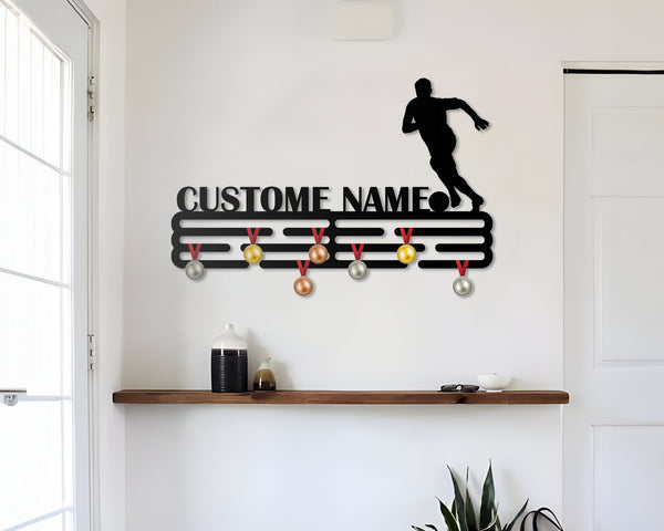 Personalized Name Medal Hanger with Led Lights, Medal Hanger for Awards and Ribbons, Tiered Award Rack, Sports Medal Hanger, Room Decor