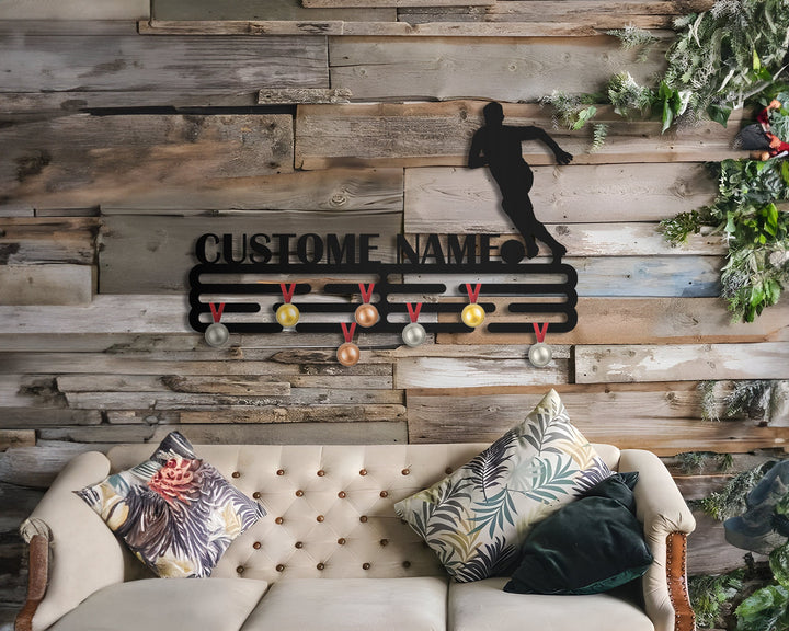 Personalized Name Medal Hanger with Led Lights, Medal Hanger for Awards and Ribbons, Tiered Award Rack, Sports Medal Hanger, Room Decor